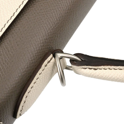 Hermes Gris Asphalt Epsom Kelly 28 Sellier 2way Shoulder Handbag