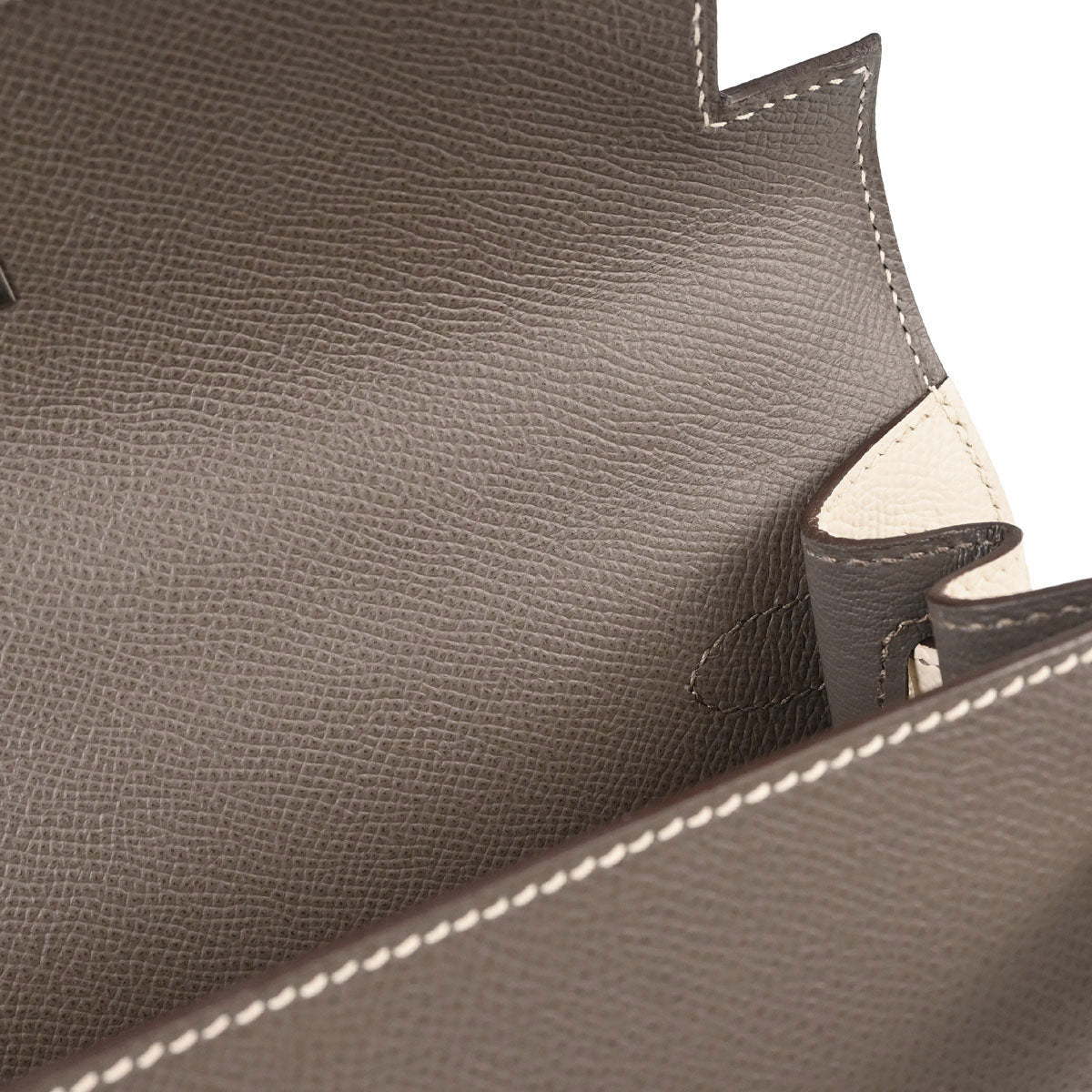 Hermes Gris Asphalt Epsom Kelly 28 Sellier 2way Shoulder Handbag