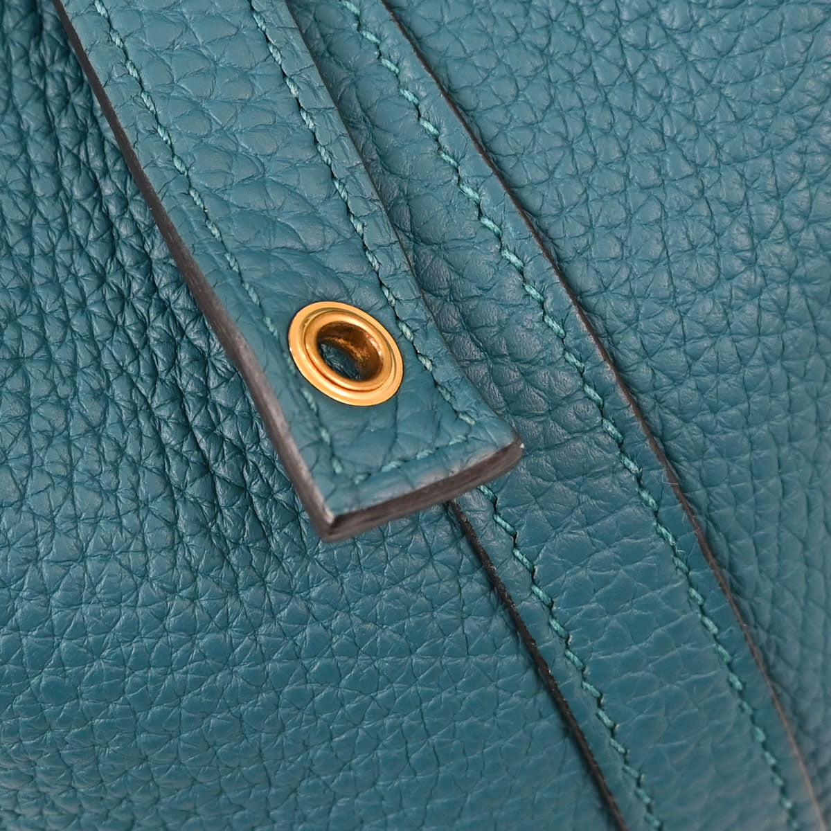 Hermes Vert Bosphore Taurillon Picotin Lock 18 PM Handbag