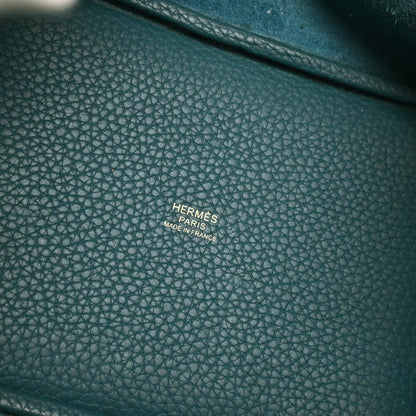 Hermes Vert Bosphore Taurillon Picotin Lock 18 PM Handbag