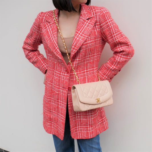 CHANEL 1997 checked tweed blazer #40