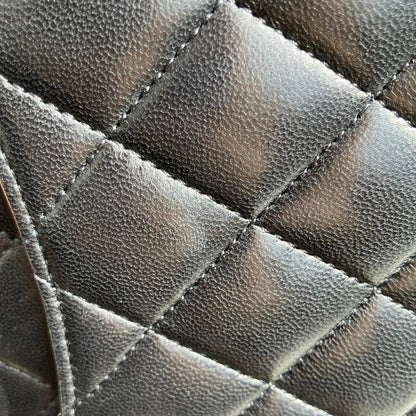 Chanel Black Lambskin Small Classic Double Flap Shoulder Bag