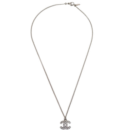 Chanel Crystal & Silver CC Necklace C11V