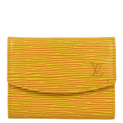 Louis Vuitton 2002 Yellow Epi Porte Mannaie Simple Coin Purse Wallet M63419