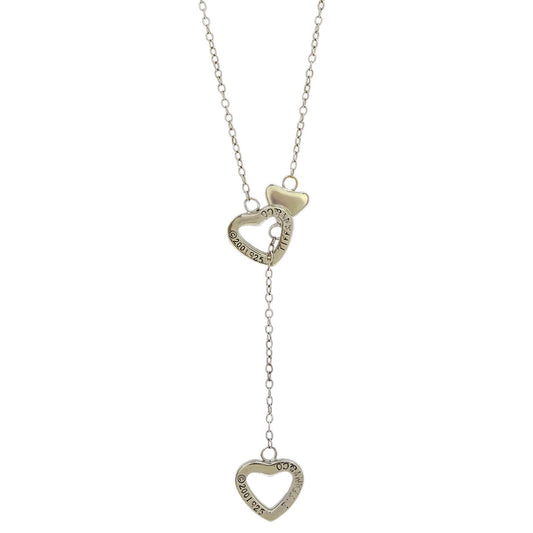 Tiffany & Co. Heart Link Lariat Necklace Ag925 Silver