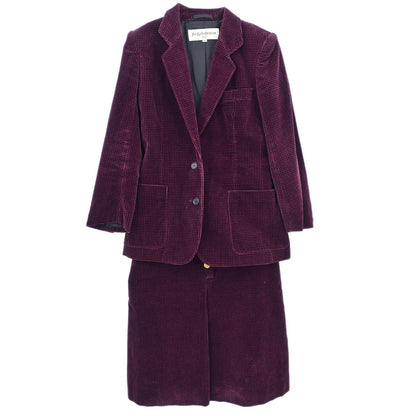 Yves Saint Laurent Setup Suit Jacket Skirt Bordeaux #M
