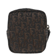 Christian Dior 2002 Brown Canvas Trotter Mini Pouch