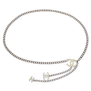 Chanel Silver Chain Belt 03V Small Good