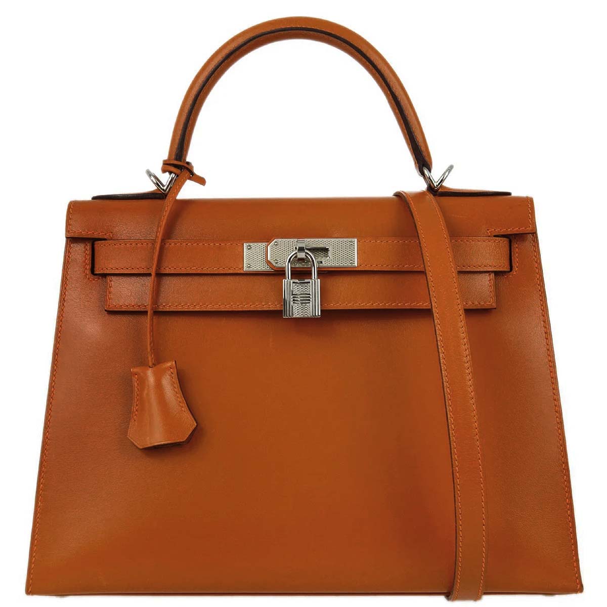 Hermes * 2004 Orange Box Calf Kelly 28 Sellier