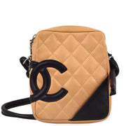 Chanel 2003-2004 Beige Calfskin Cambon Ligne Shoulder Bag