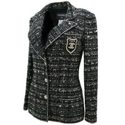 Chanel Emblem Single Breasted Jacket Black 05C #38