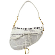 Christian Dior 2000 John Galliano Small Newspaper Saddle Bag