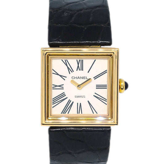 Chanel * Mademoiselle Watch 18KYG Alligator