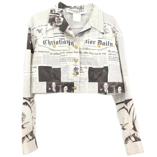 Christian Dior Fall 2000 Newspaper Jacket White