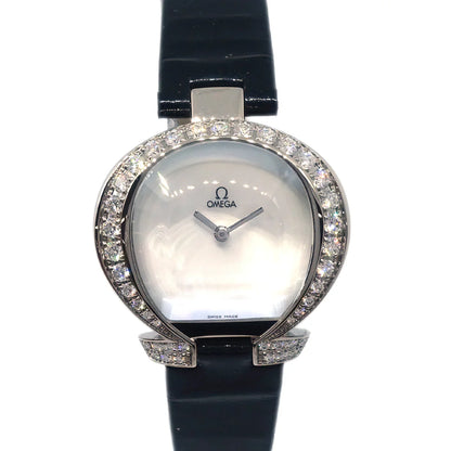 Omega Omegamania Quartz Watch 18KWG Diamond