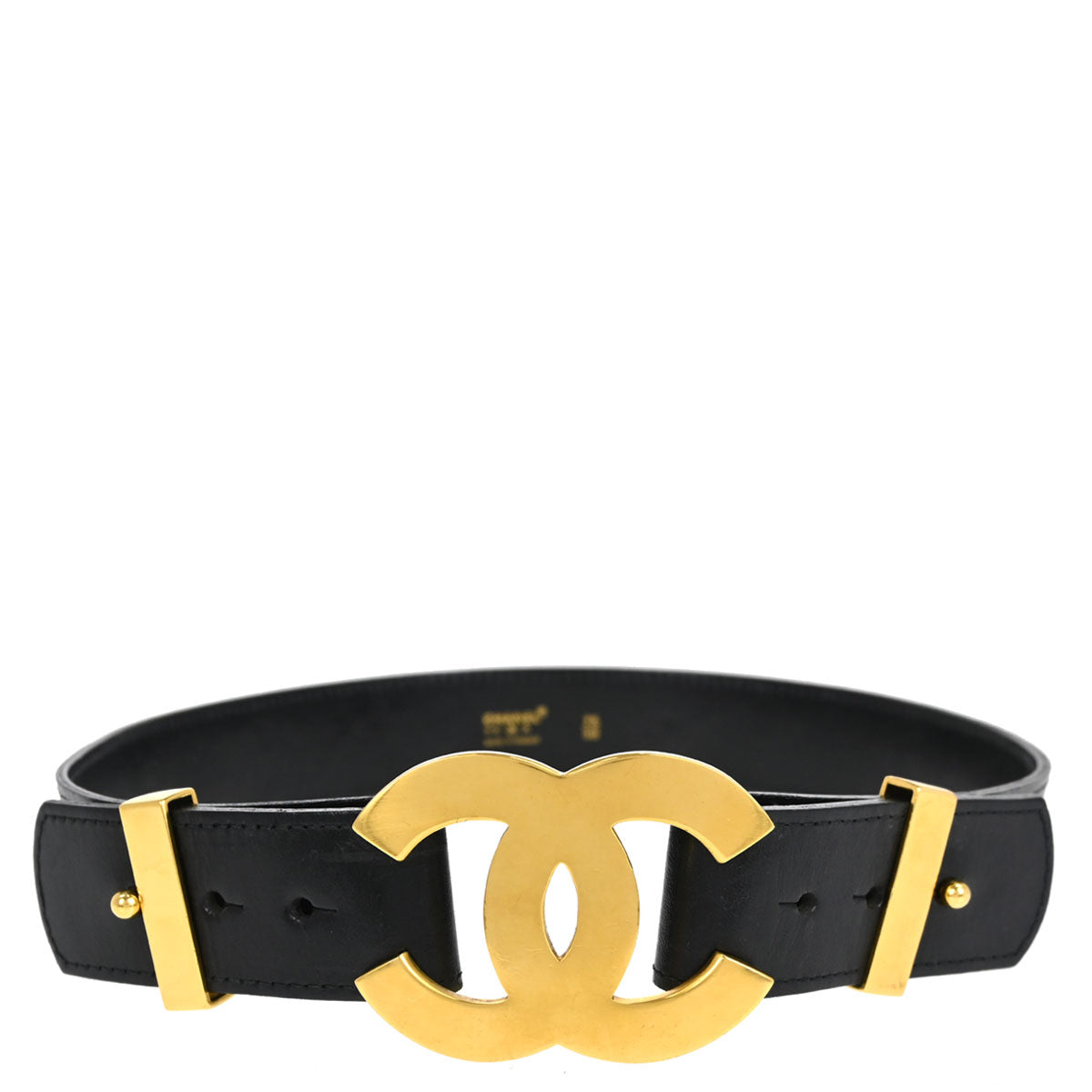 Chanel Black Leather Belt #75/30 96A Small Good