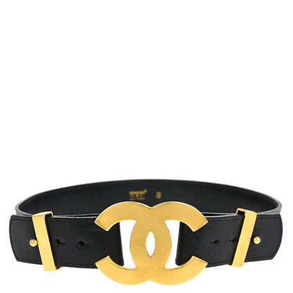Chanel Black Leather Belt #75/30 96A Small Good