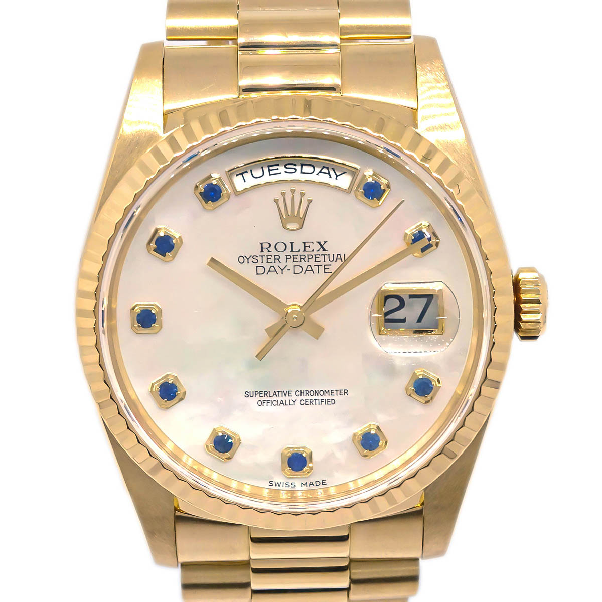 Rolex Oyster Perpetual Day-Date 36mm Ref.18238NGS Watch 18KYG Sapphire