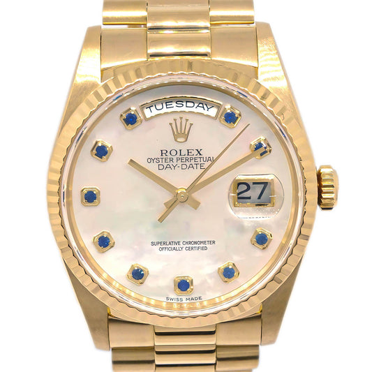 Rolex Oyster Perpetual Day-Date 36mm Ref.18238NGS Watch 18KYG Sapphire