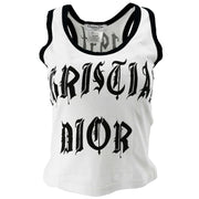 Christian Dior 2002 logo-print cotton tank top #40