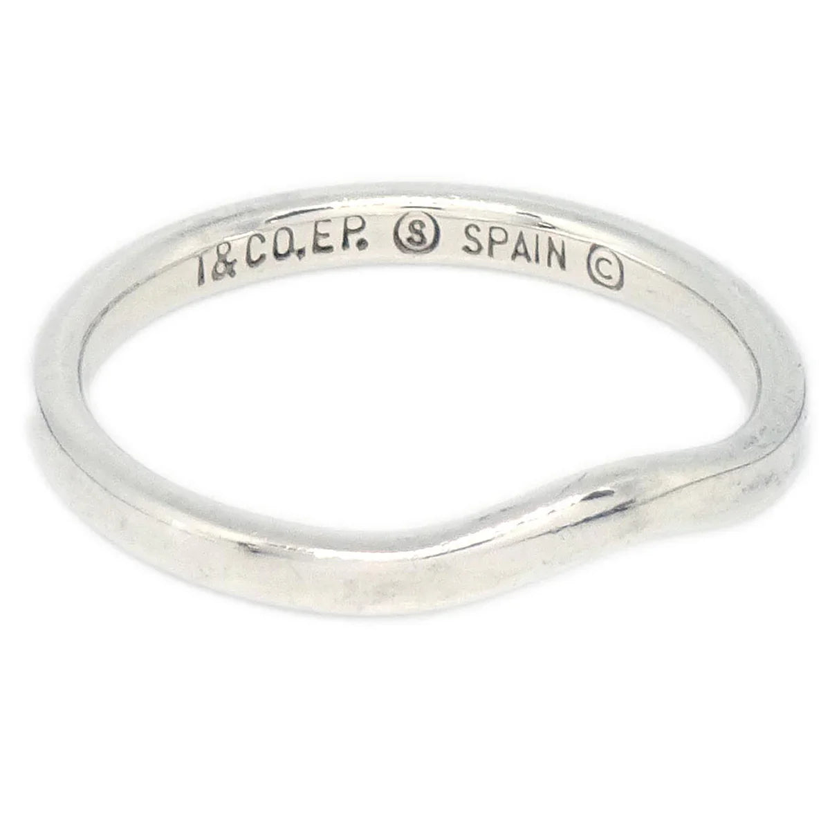Tiffany & Co. Curved Band Ring SV925 #52 #12