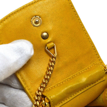 Damage Chanel 1996-1997 Timeless Key Case Yellow Caviar