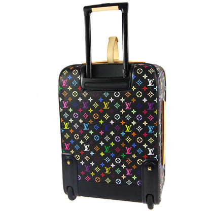 Louis Vuitton 2012 * Black Monogram Multicolor Pegase 50 Carry Handbag