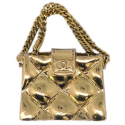 Chanel Bag Brooch Pin Gold 02P