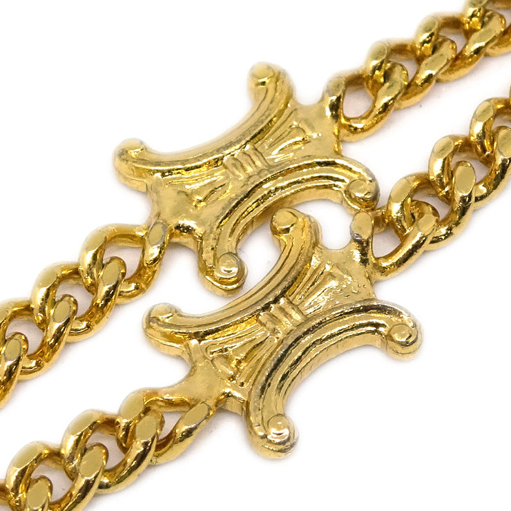 Celine Gold Chain Pendant Necklace