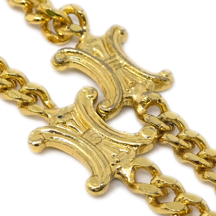 Celine Gold Chain Pendant Necklace