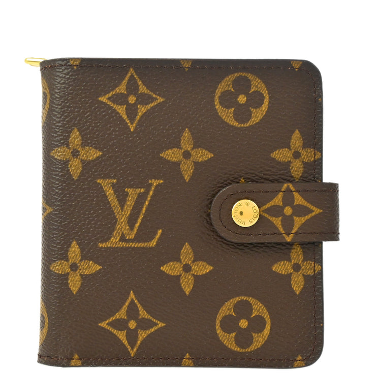 Louis Vuitton 2003 Monogram Compact Zip Wallet M61667