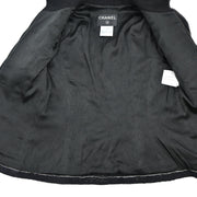 Chanel 2003 Zip Up Camellia Jacket Black #34