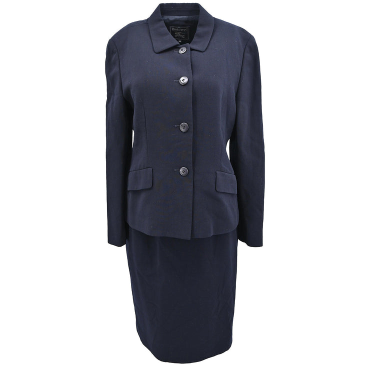 Burberrys Setup Suit Jacket Skirt Navy #42