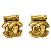 Chanel CC Earrings Clip-On Gold 94P