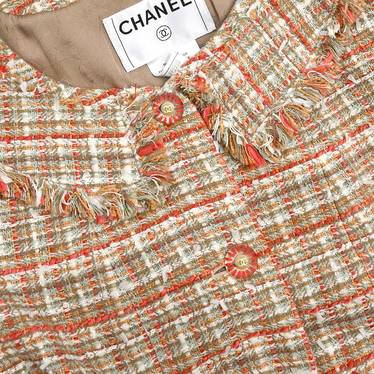 Chanel 2004 Single Breasted Jacket Orange #42