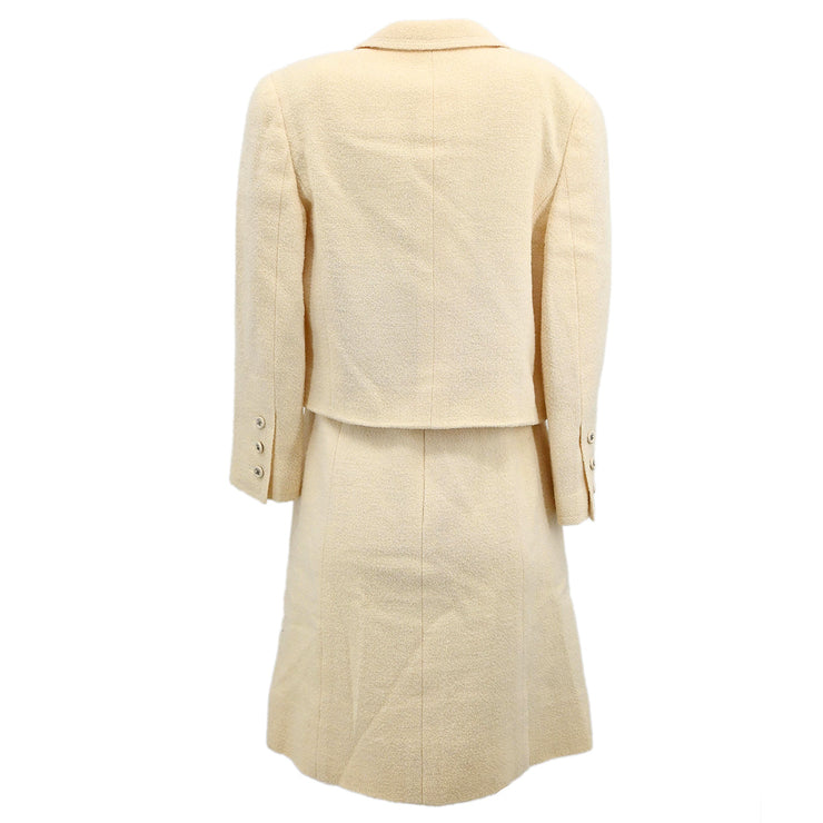 Chanel 1996 Setup Suit Jacket Dress Ivory #38