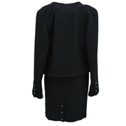 Chanel 1996 Setup Suit Jacket Top Skirt Black #38