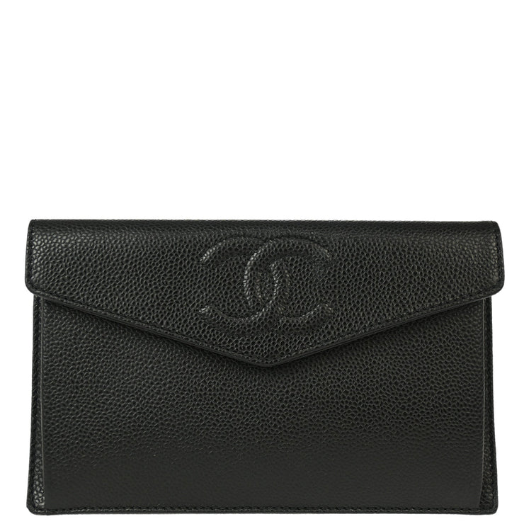 Chanel Black Caviar Envelope Wallet