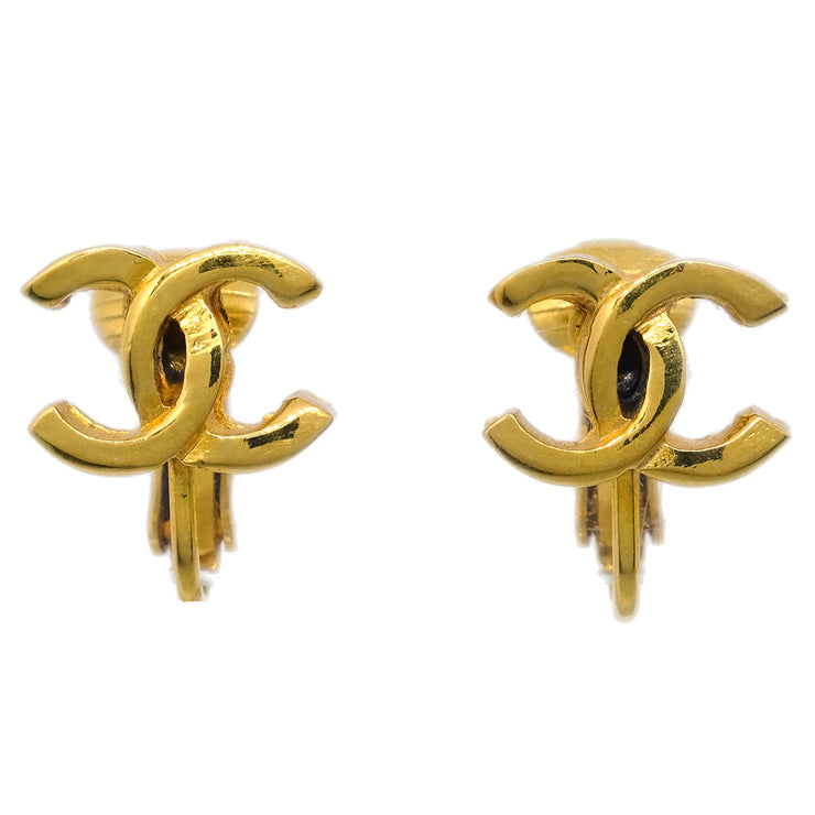 Chanel Mini CC Earrings Clip-On Gold 233