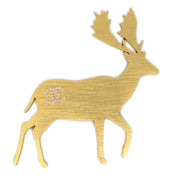 Chanel Deer Gold Brooch Pin 01A