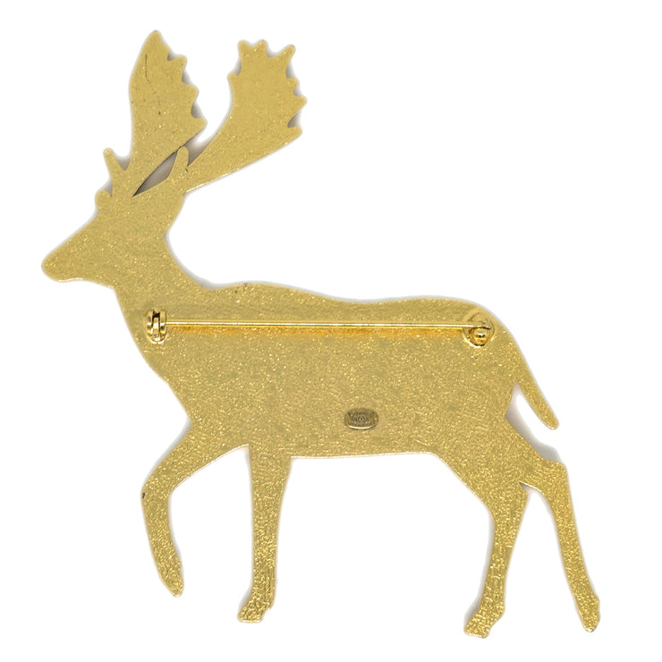 Chanel Deer Gold Brooch Pin 01A