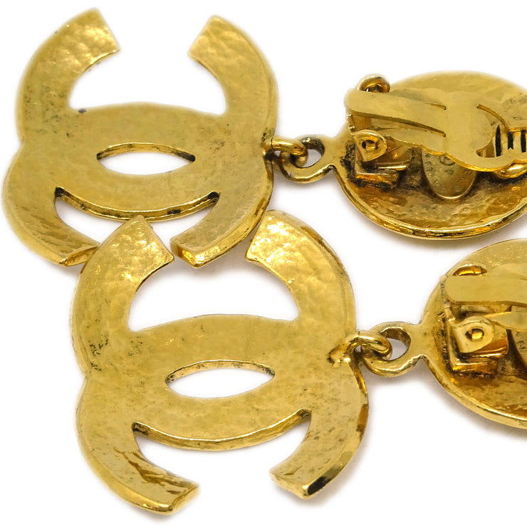 Chanel Dangle Earrings Clip-On Gold 94P