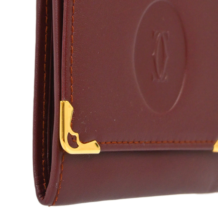 Cartier Bordeaux Must de Cartier Coin Purse Wallet