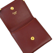 Cartier Bordeaux Must de Cartier Coin Purse Wallet