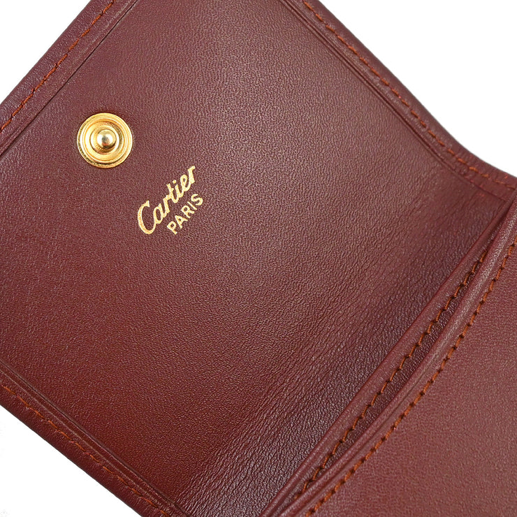 Cartier Bordeaux Must de Cartier Coin Purse Wallet