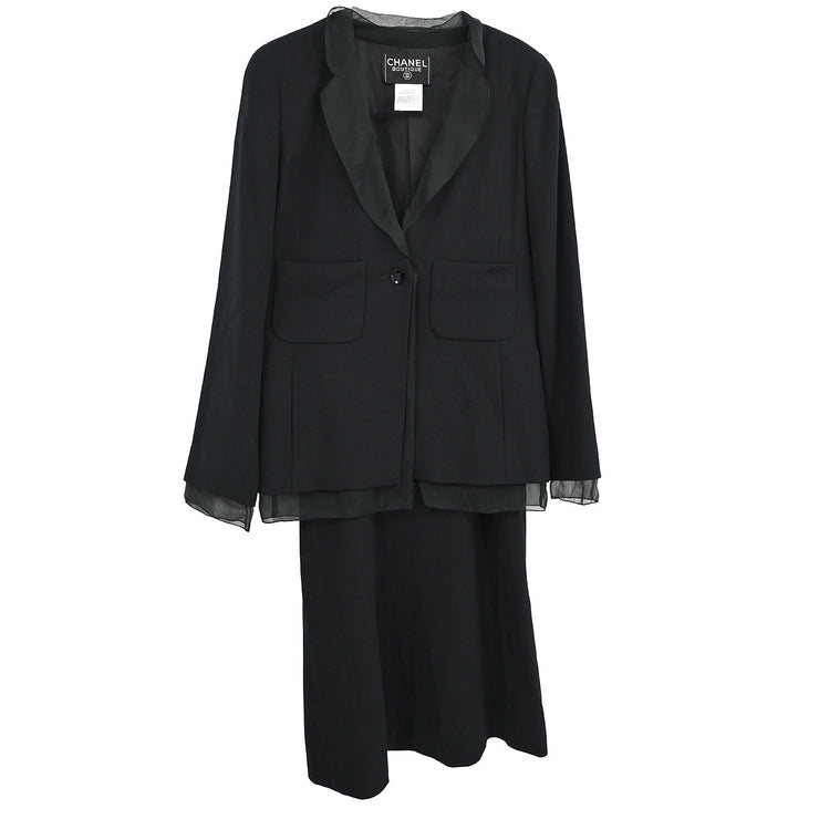 Chanel 1998 Setup Suit Jacket Skirt Black #36