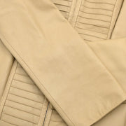 Loewe Collarless Zip Up Jacket Beige #40