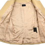 Loewe Collarless Zip Up Jacket Beige #40