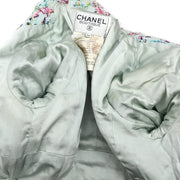 Chanel 1995 Setup Suit Jacket Skirt Light Blue #40