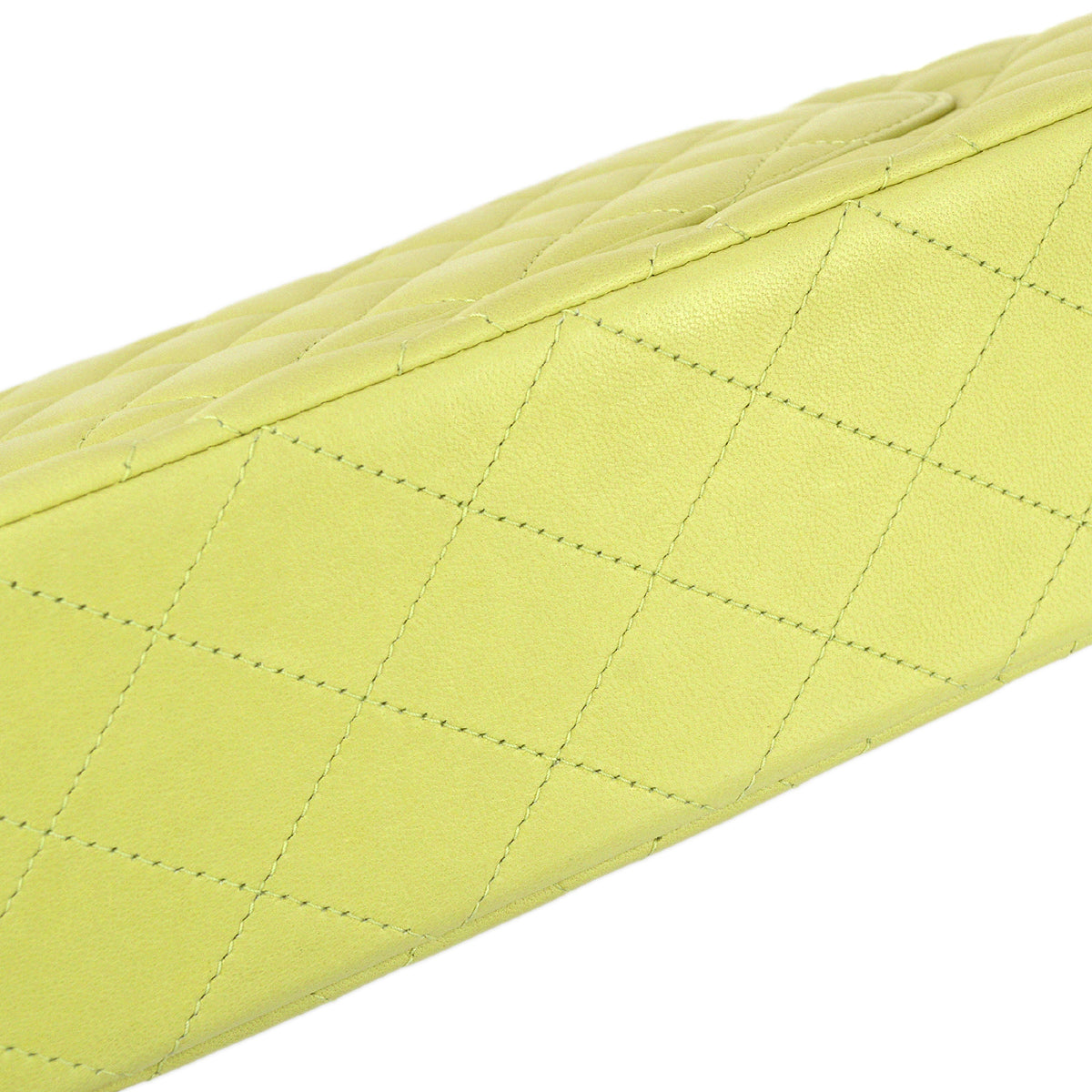 Chanel * 2011 Green Lambskin Medium Classic Double Flap Shoulder Bag